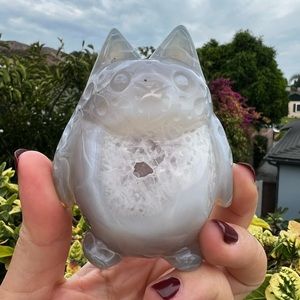 My Neighbor Totoro Druzy Agate Carving